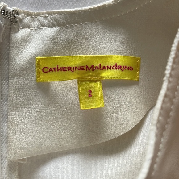 Catherine malandrino White dress with Leather size 2, fits 2-4 - Picture 5 of 5